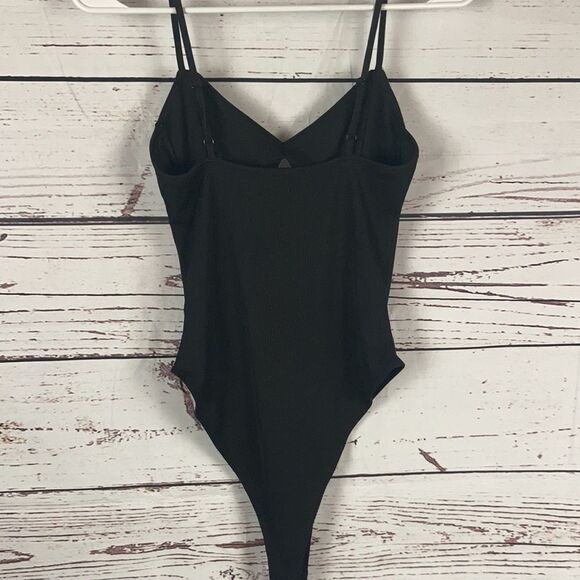 Forever 21 Black Spaghetti Strap Cut Out Body Suit - Picture 5 of 8